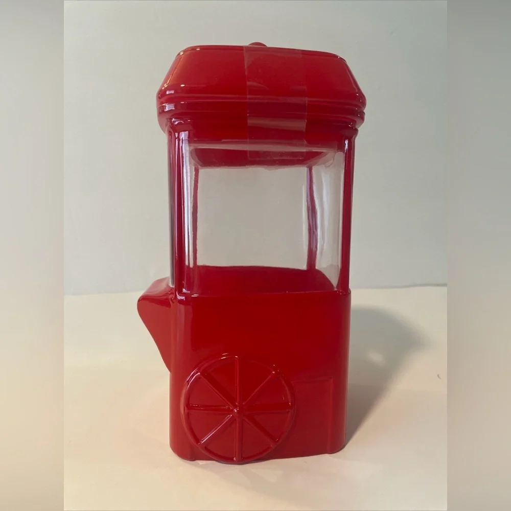 Target Bullseye Playground 2023 Valentine Glass POPCORN MACHINE Canister Red New